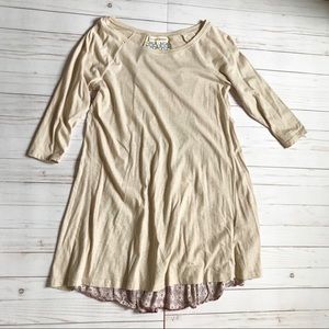 Altar’d State Tan Dress Colorful Boho Back Detail